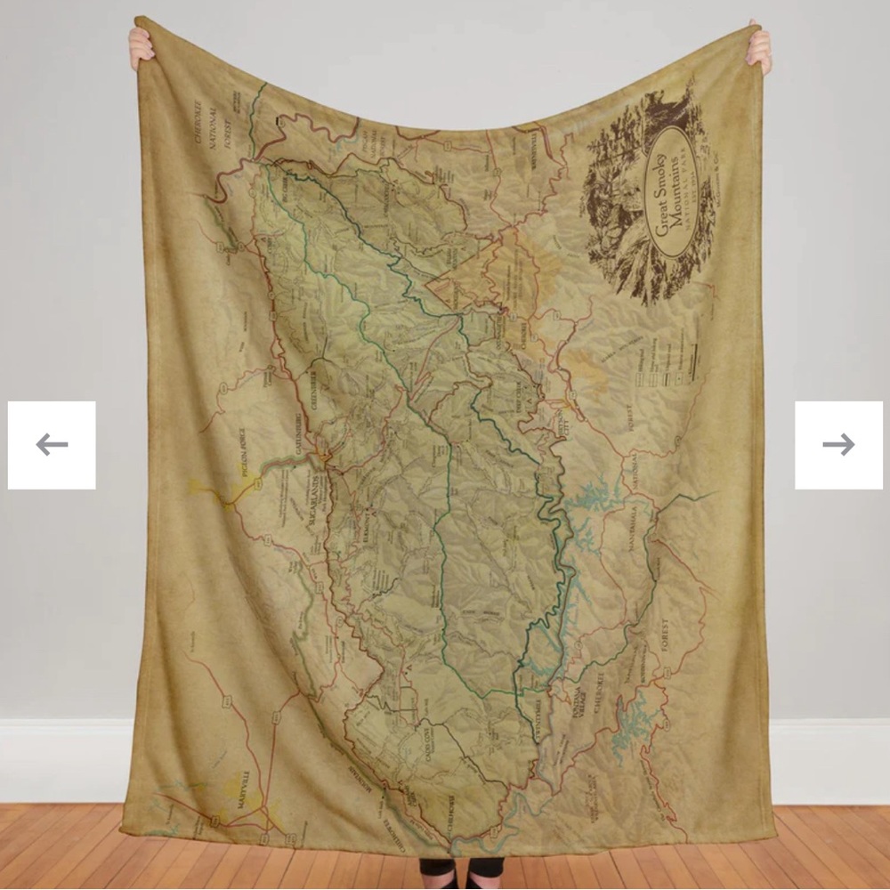 Great smoky mountains Tennessee blanket brand new
